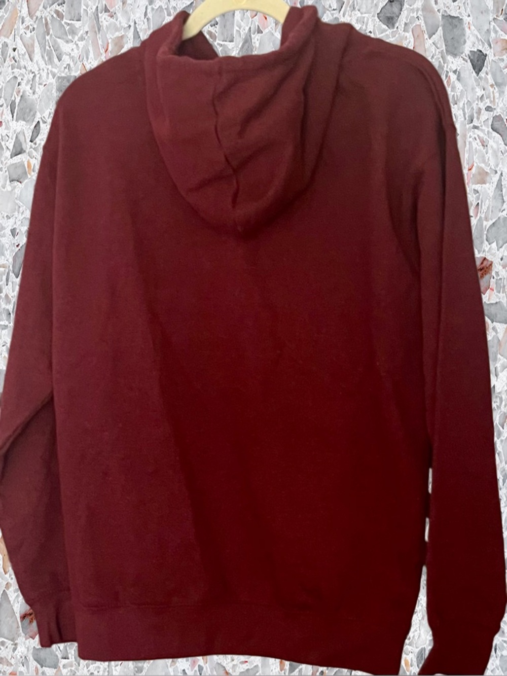 NEW Milltex 717 Premium Midweight Boston I-Fish Hoodie Adult Medium Maroon - Picture 3 of 6